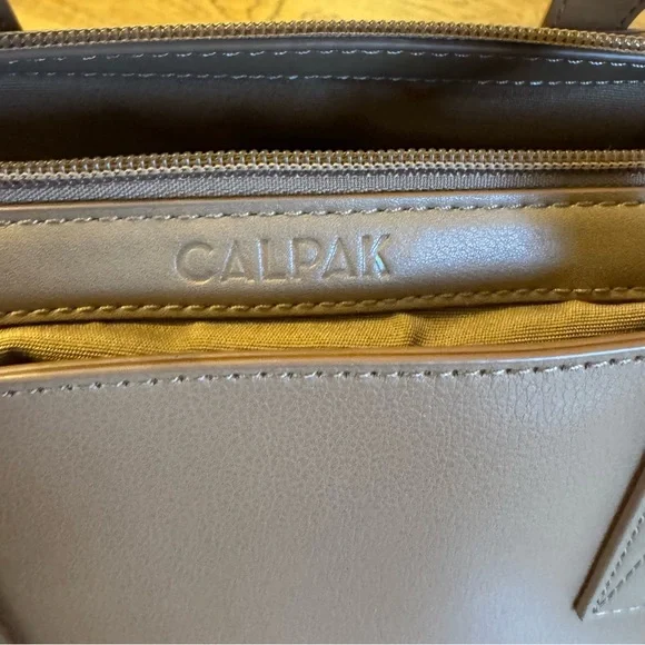 Calpak Haven 16" Laptop Tote Bag in Toffee Career Purse - Picture 10 of 16